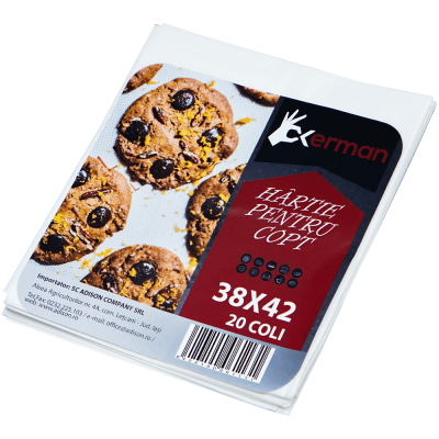 Hartie pentru copt 38x42 cm set 20 coli Okerman